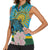 Rwanda Independence Day Women Sleeveless Polo Shirt Leopard With Roses - Wonder Print Shop