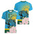 Rwanda Independence Day Women V-Neck T-Shirt Leopard With Roses