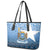 Somalia Independence Day 2024 Leather Tote Bag Somali Star Leopard Mix African Pattern - Wonder Print Shop