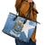 Somalia Independence Day 2024 Leather Tote Bag Somali Star Leopard Mix African Pattern - Wonder Print Shop