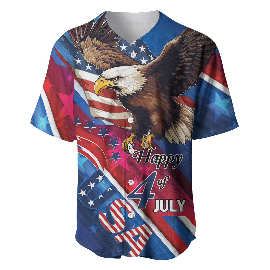 Personalized USA Independence Day 2024 Baseball Jersey United States Eagle - Wonder Print Shop