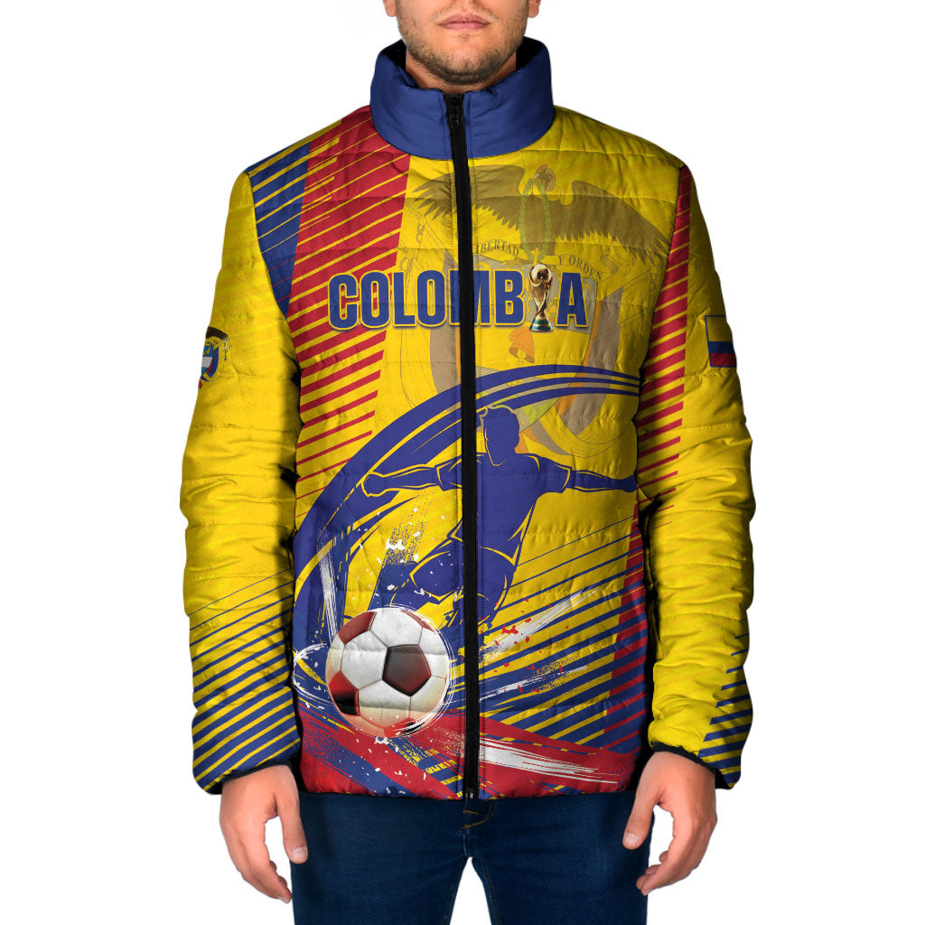 Custom Colombia 2026 World Football Padded Jacket Los Cafeteros Go Champion