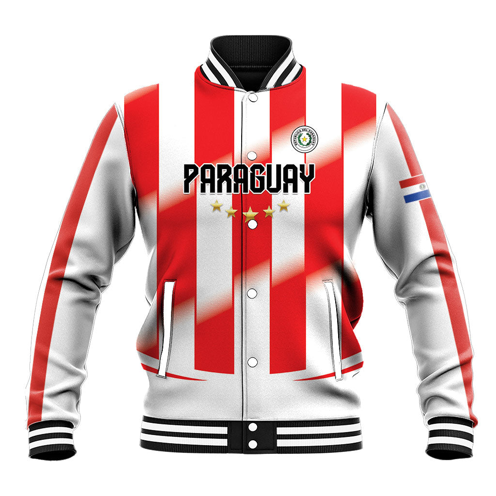 Custom Paraguay 2026 World Football Baseball Jacket La Albirroja Go Champion