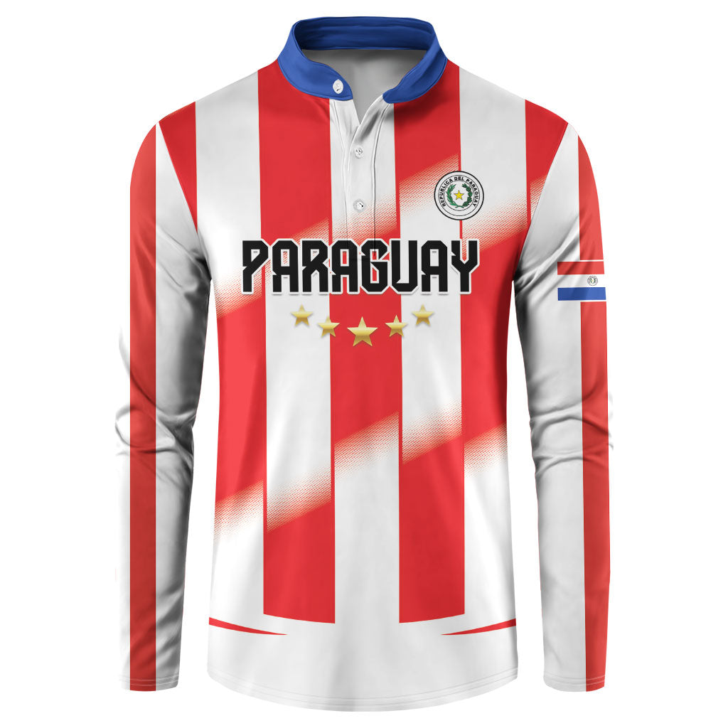 Custom Paraguay 2026 World Football Button Sweatshirt La Albirroja Go Champion