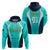 Personalised Australia Soccer Hoodie Matildas Sporty Turquoise Version - Wonder Print Shop