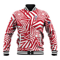 Custom Soccer 2026 USA Baseball Jacket Red Star Stylized
