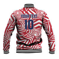 Custom Soccer 2026 USA Baseball Jacket Red Star Stylized