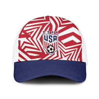 Soccer 2026 USA Baseball Net Cap Red Star Stylized