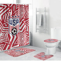 Soccer 2026 USA Bathroom Set Red Star Stylized
