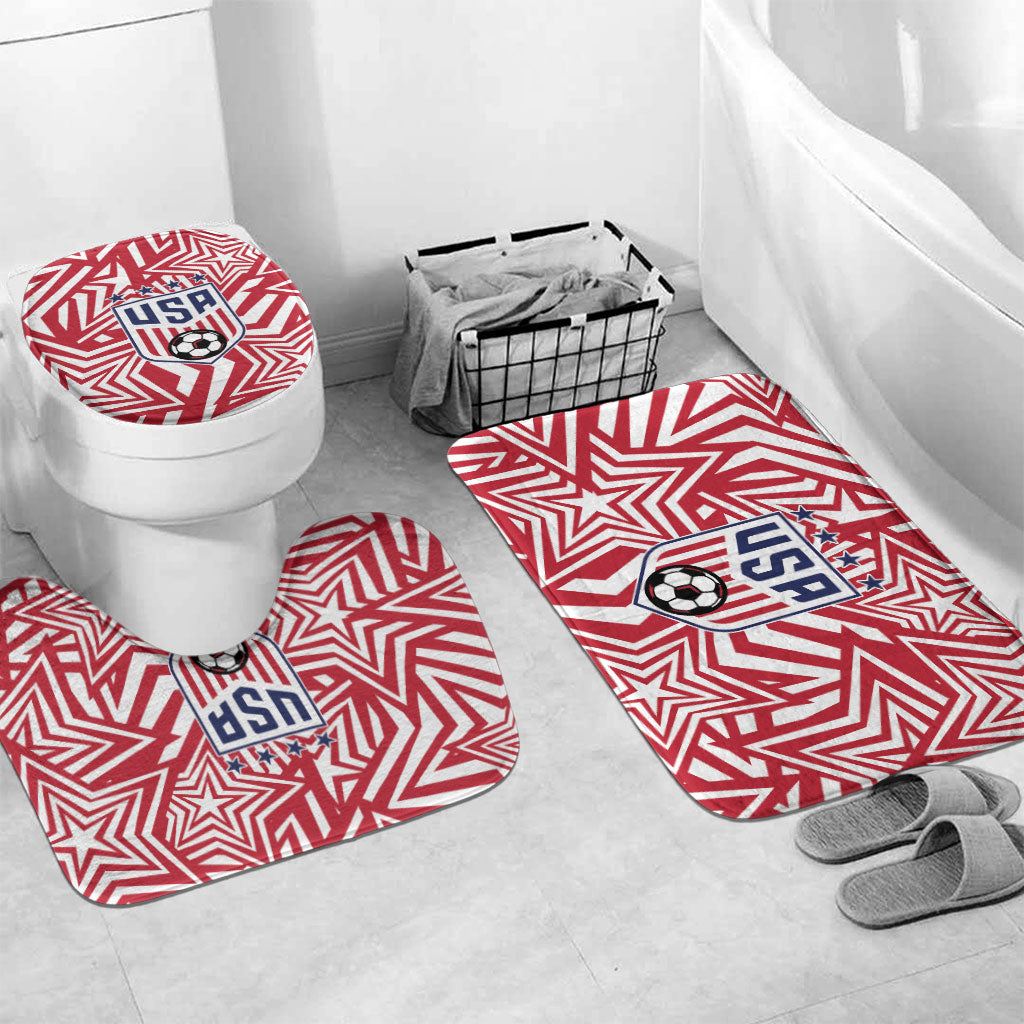 Soccer 2026 USA Bathroom Set Red Star Stylized