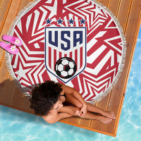 Soccer 2026 USA Beach Blanket Red Star Stylized