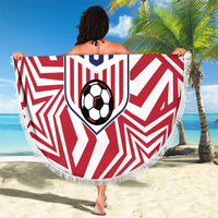 Soccer 2026 USA Beach Blanket Red Star Stylized