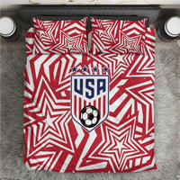 Soccer 2026 USA Bedding Set Red Star Stylized