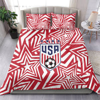 Soccer 2026 USA Bedding Set Red Star Stylized