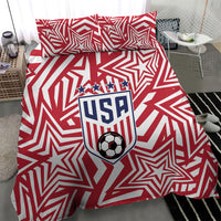 Soccer 2026 USA Bedding Set Red Star Stylized