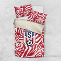 Soccer 2026 USA Bedding Set Red Star Stylized