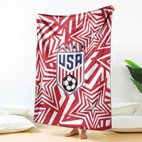 Soccer 2026 USA Blanket Red Star Stylized