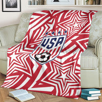 Soccer 2026 USA Blanket Red Star Stylized
