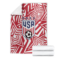 Soccer 2026 USA Blanket Red Star Stylized