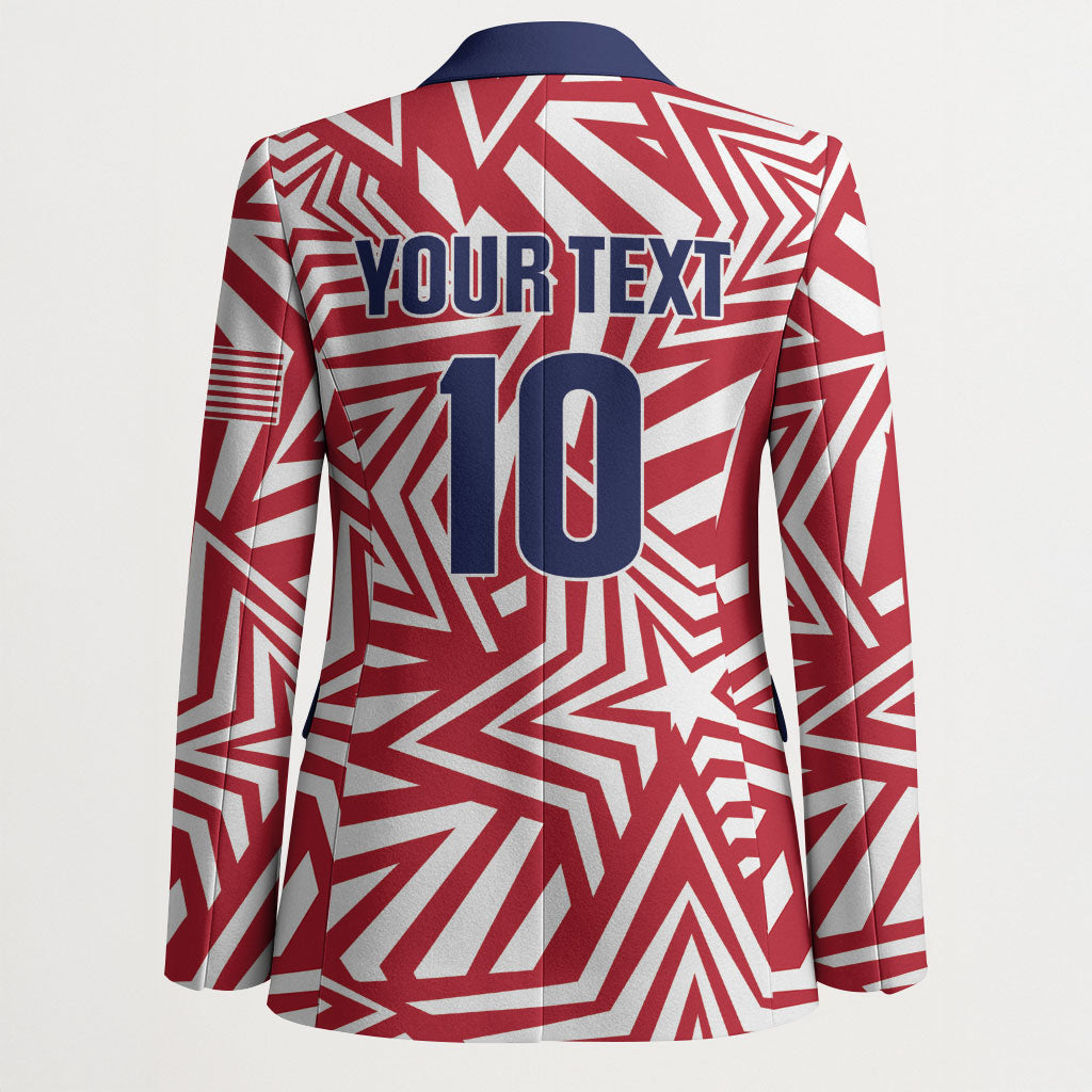 Custom Soccer 2026 USA Blazer Red Star Stylized