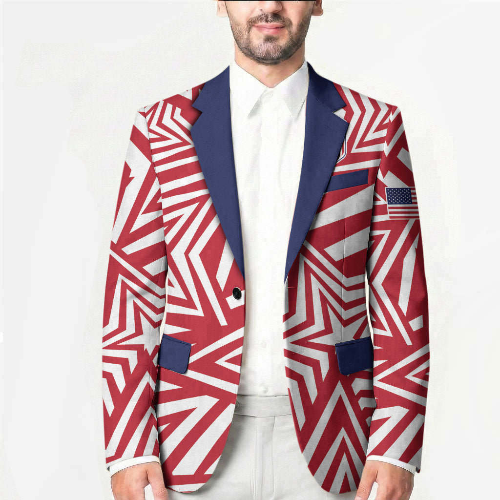 Custom Soccer 2026 USA Blazer Red Star Stylized