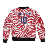 Custom Soccer 2026 USA Bomber Jacket Red Star Stylized