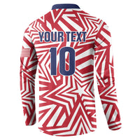 Custom Soccer 2026 USA Button Sweatshirt Red Star Stylized