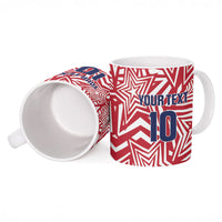 Custom Soccer 2026 USA Ceramic Mug Red Star Stylized