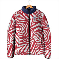 Custom Soccer 2026 USA Padded Jacket Red Star Stylized