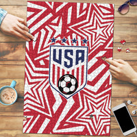 Soccer 2026 USA Puzzle Red Star Stylized