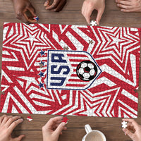Soccer 2026 USA Puzzle Red Star Stylized