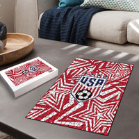 Soccer 2026 USA Puzzle Red Star Stylized