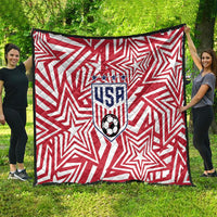 Soccer 2026 USA Quilt Red Star Stylized