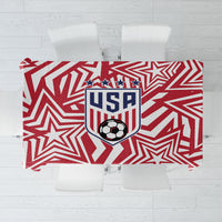 Soccer 2026 USA Tablecloth Red Star Stylized