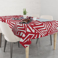 Soccer 2026 USA Tablecloth Red Star Stylized
