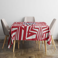 Soccer 2026 USA Tablecloth Red Star Stylized