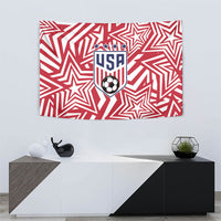 Soccer 2026 USA Tapestry Red Star Stylized