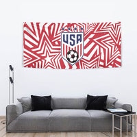 Soccer 2026 USA Tapestry Red Star Stylized