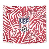 Soccer 2026 USA Tapestry Red Star Stylized