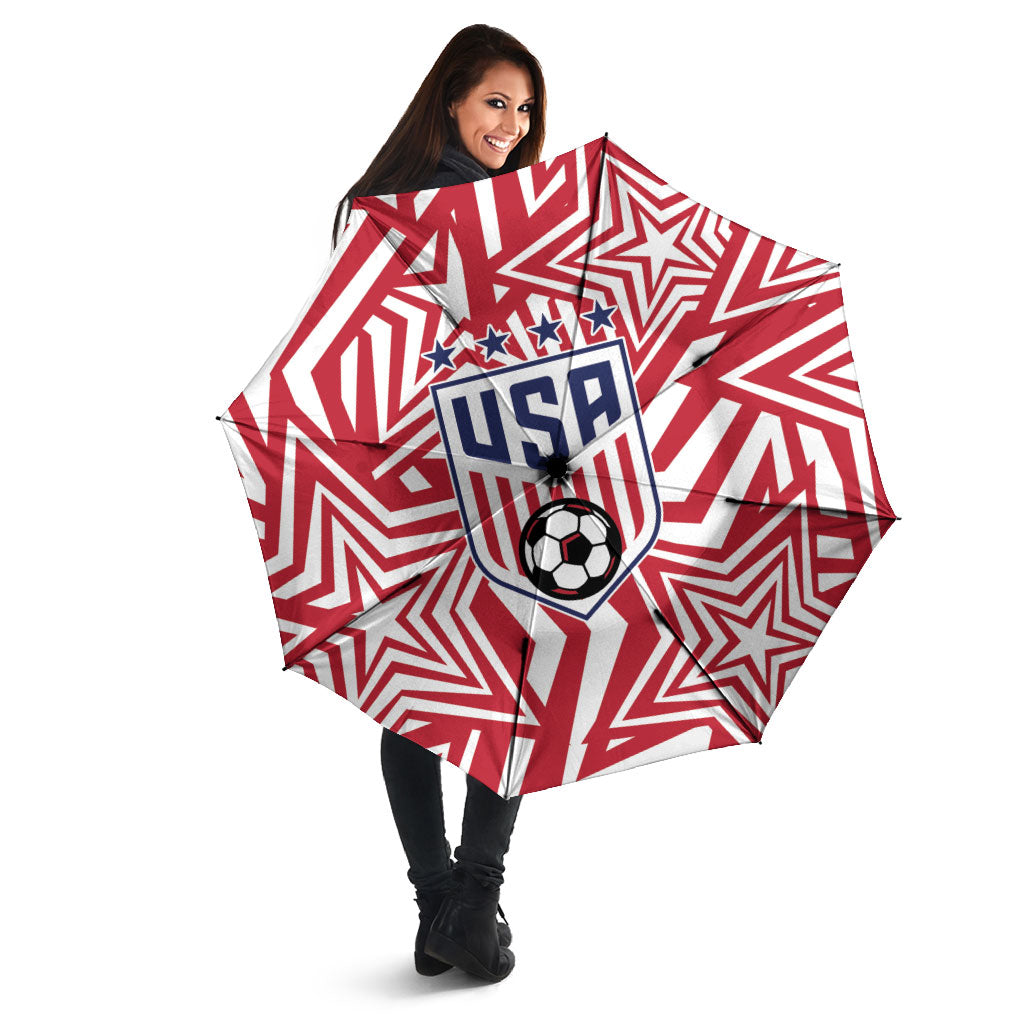 Soccer 2026 USA Umbrella Red Star Stylized