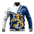 Personalised Finland Baseball Jacket Suomi Lion With Lily of the Valley - Wonder Print Shop