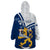 Personalised Finland Wearable Blanket Hoodie Suomi Lion With Lily of the Valley - Wonder Print Shop