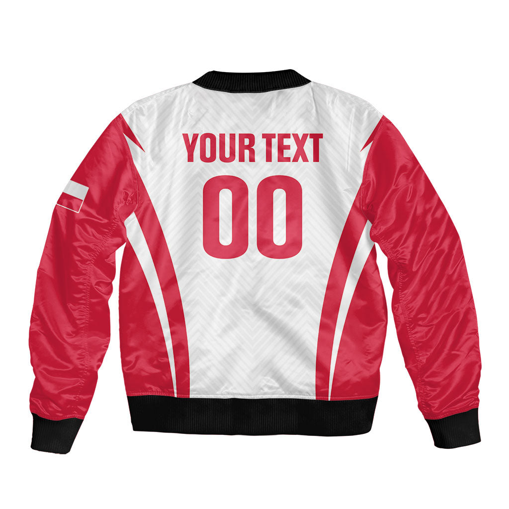 Custom Poland 2026 Volleyball Sleeve Zip Bomber Jacket Polish Eagle Champions