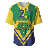Saint Vincent and the Grenadines Independence Day Baseball Jersey Simple Style - Wonder Print Shop