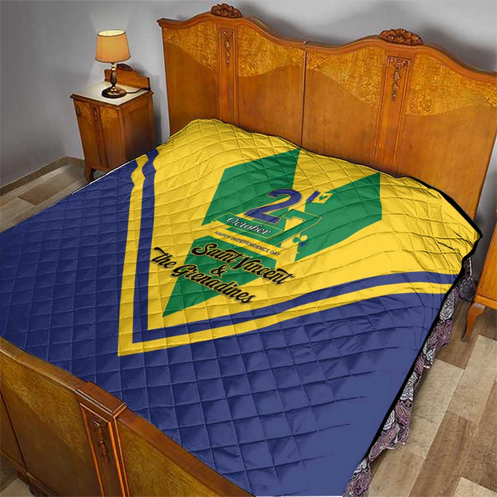 Saint Vincent and the Grenadines Independence Day Quilt Simple Style - Wonder Print Shop