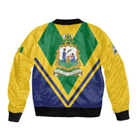 Saint Vincent and the Grenadines Independence Day Sleeve Zip Bomber Jacket Simple Style - Wonder Print Shop
