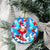 Hawaii Christmas Ceramic Ornament Santa Claus Surfing Kakau Tropical Style - Wonder Print Shop