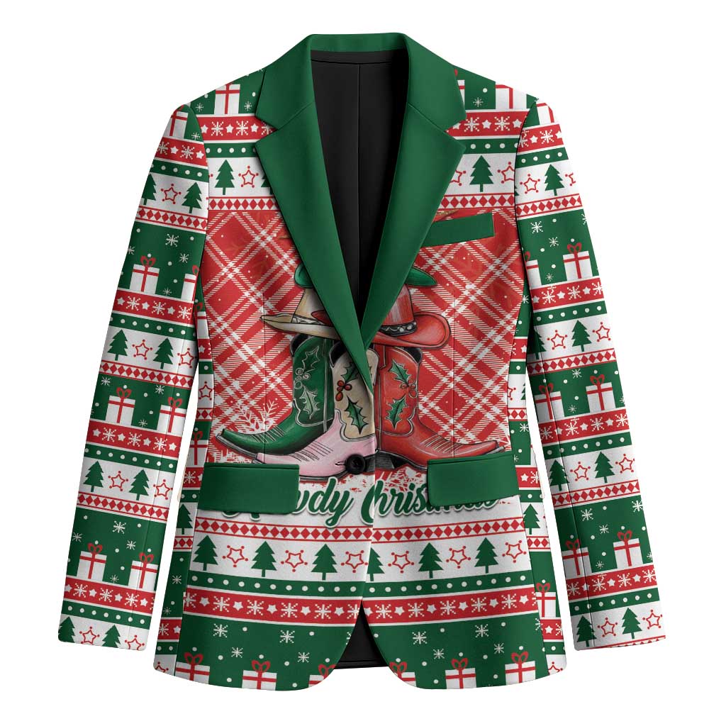 Personalized Cowgirl Boots Howdy Christmas Blazer Western Christmas - Wonder Print Shop