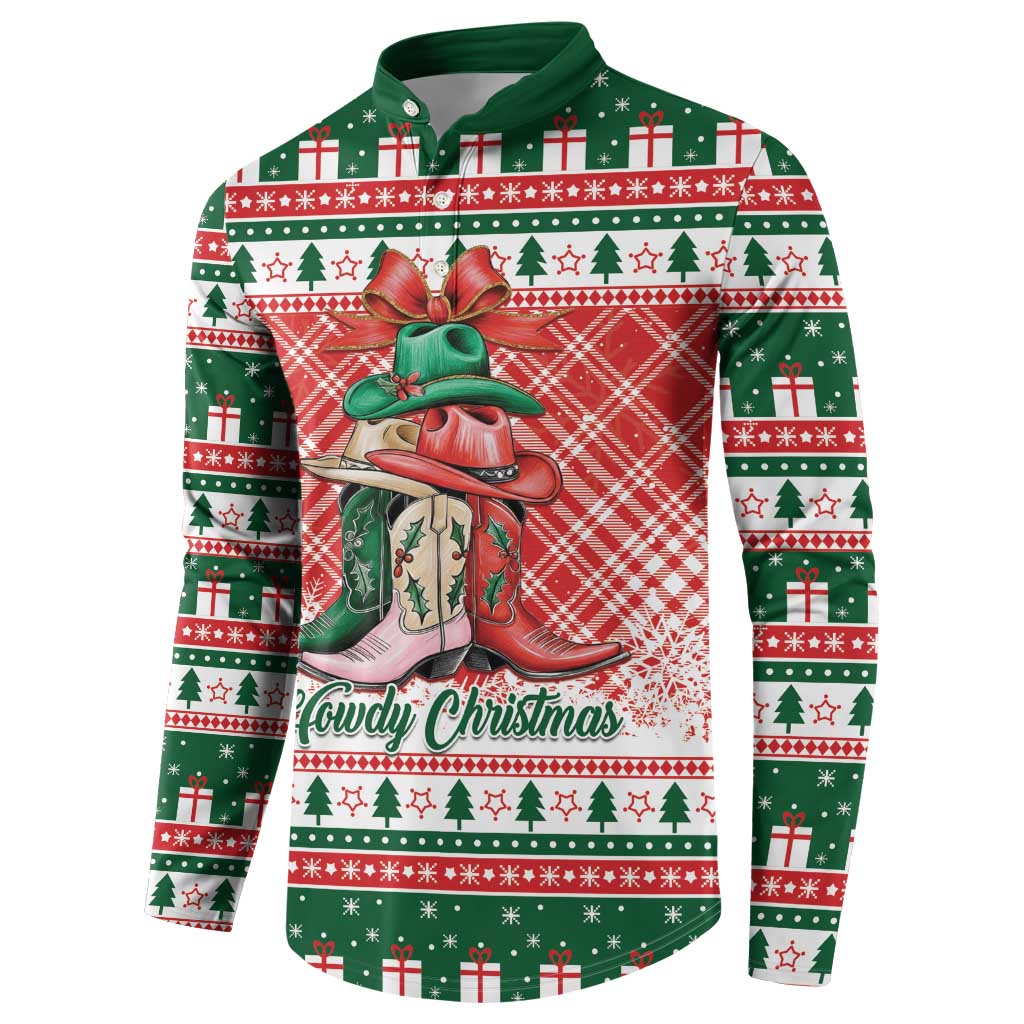 Personalized Cowgirl Boots Howdy Christmas Button Sweatshirt Western Christmas - Wonder Print Shop