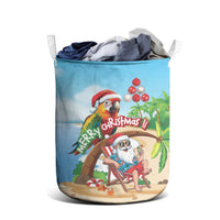 Hawaii Santa Parrot Christmas Laundry Basket Summer Vibe - Wonder Print Shop